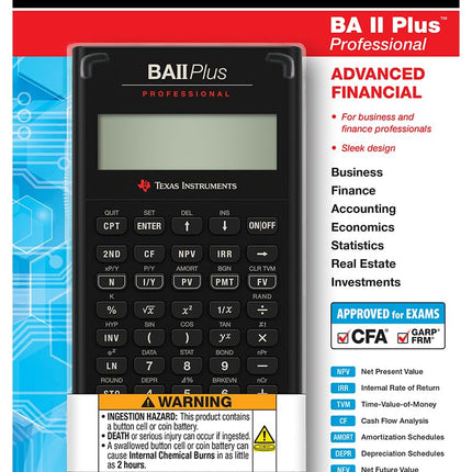 Calculadora profesional Texas Instruments BA II Plus