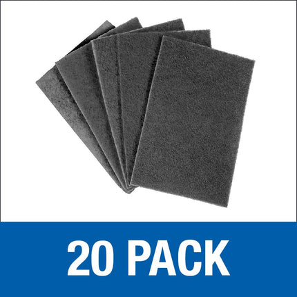Mercer Industries 285GRY Industrial Strength Hand Pads, 6" x 9", 20 Pack, Grey