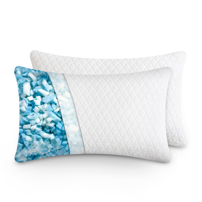 EGOHOME Shredded Memory Foam Pillows, Bed Pillows 