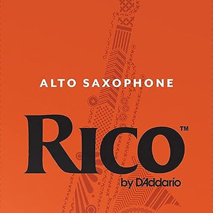 D’Addario Woodwinds - Rico Alto Sax Reeds - Reeds for Alto Saxophone - Alto Saxophone Reeds Crafted for Beginners, Students, Educators - Strength 2.0, 25-Pack