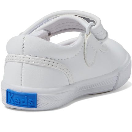 Keds Girl's Ella Mj Flowers (Toddler/Little Kid) Sneaker, White, 7 Toddler