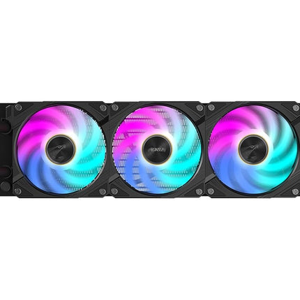 AORUS WATERFORCE X II 360 Liquid CPU Cooler, 360mm Radiator with 3X 120mm Low Noise ARGB Fans, Compatible with Intel LGA1851, LGA1700, and AMD AM5(GP-AORUS WATERFORCE X II 360)