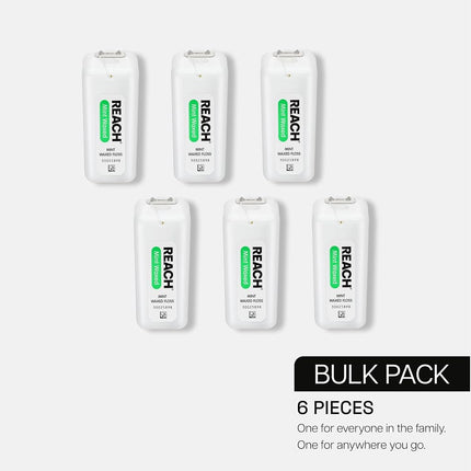 Reach Dental Floss, Waxed, Mint, 200 Yard (Pack of 6)