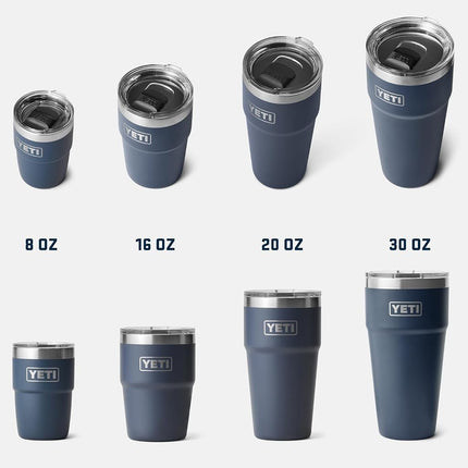YETI Rambler 16 oz Stackable Tumbler, Vacuum Insulated, Stainless Steel with MagSlider Lid, Rescue Red