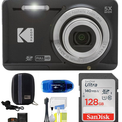 Kodak Pixpro FZ55 Digital Camera (Black) Bundle, I