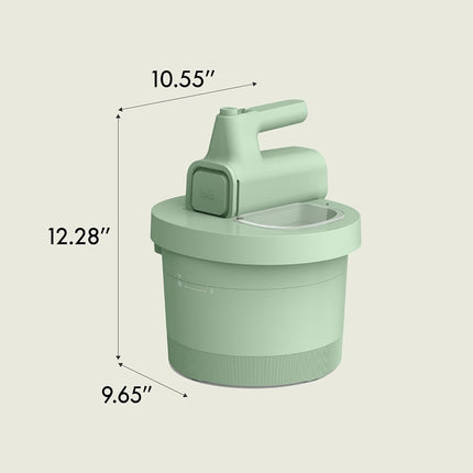 bella Batteur sur Socle et à Main 3,5 Pintes, Mixeur Électrique 2 en 1 avec Bol, Crochet Pétrisseur, Fouet et Batteur à Œufs, Batteur et Mélangeur à Main Multifonctionnel pour la Pâtisserie, 200 Watts, Vert Océan