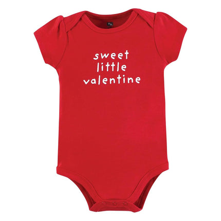 Hudson Baby, Bodies en coton pour bébé fille, cœurs de Saint-Valentin, 18-24 mois, rouge, 18-24 mois