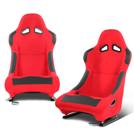 DNA MOTORING Universal Fixed Back Racing Seats wit