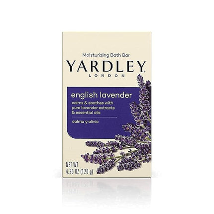 Jabón en barra Yardley London English Lavender con aceites esenciales, barra de 4.25 oz (paquete de 10)