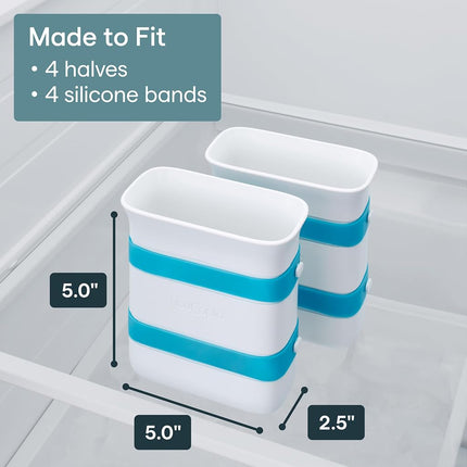 YouCopia FreezeUp Freezer Food Block Maker, Quart 2-Pack