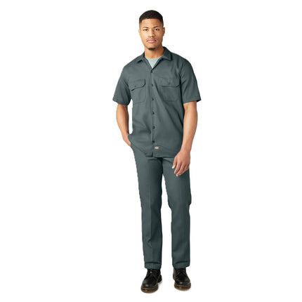 Dickies Men's Short Sleeve Work Shirt, Lincoln Gre