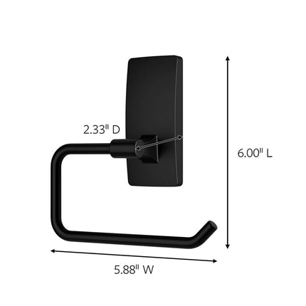 Command Toilet Paper Holder, Matte Black, 1 Holder, 2 Strips