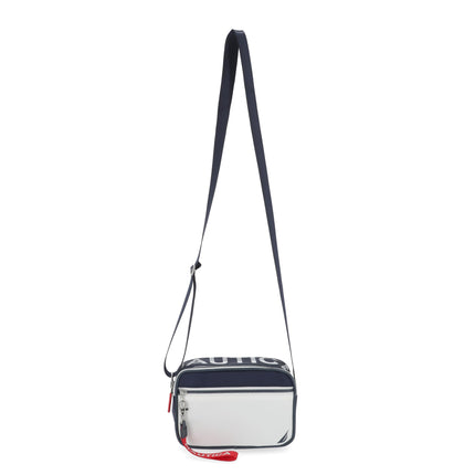 Nautica womens High Seas Camera Crossbody, Indigo/White, One Size
