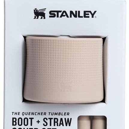 STANLEY Quencher Boot and Straw Cover Cap | Anti-Slip Silicone Protector for 20 & 30 oz Tumbler with Handle | Accessory Set for Stainless Steel Drinking Cup | Sand