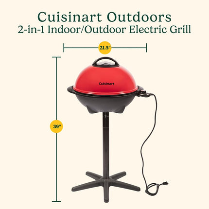 Cuisinart CEG-115 2-in-1 Outdoor Electric Grill, 240 sq. inch Cooking Space