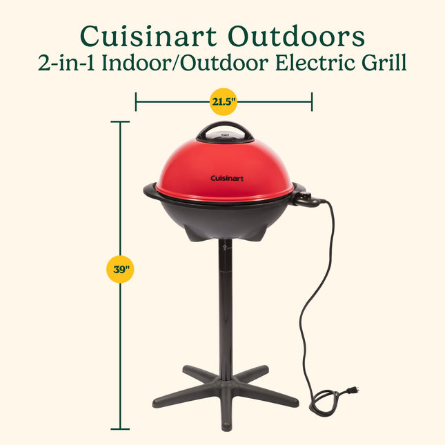 Cuisinart CEG-115 2-in-1 Outdoor Electric Grill, 240 sq. inch Cooking Space