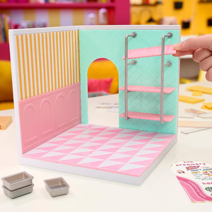 MGA's Miniverse Make It Mini Spaces Ice Cream Shop, Building Set, Customize, DIY Crafts, Rooms, Hobby, Collectors, Display, Gifts, 8+