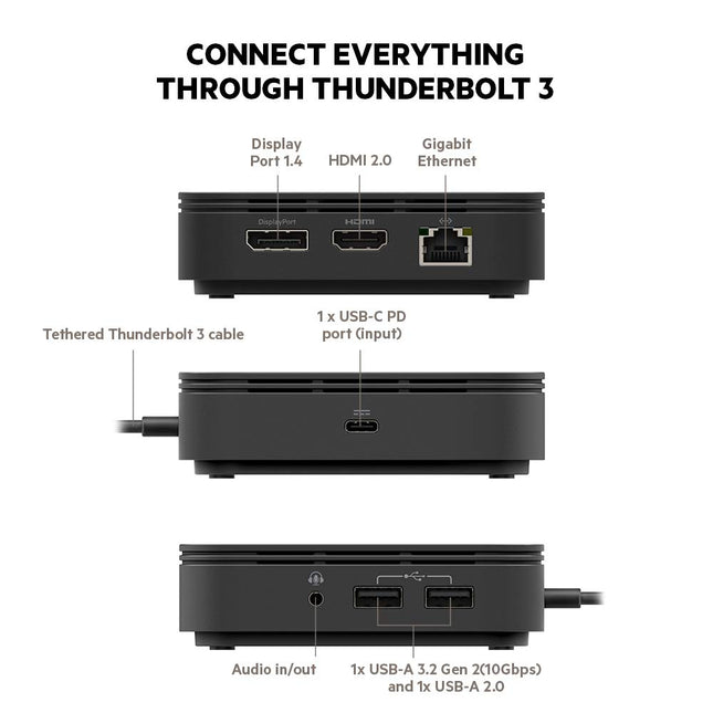 Station d'accueil Thunderbolt 3 Dock Core filaire noire Belkin