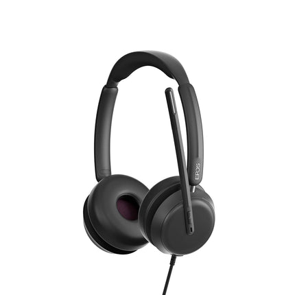 EPOS IMPACT 860 Dual-Sided Wired USB C and USB A Headset for PC with Noise-Canceling Mic, Super Wideband Audio, High-Performance Sound, Comfortable Fit for Business Calls & Office Use, Multi Compatibl