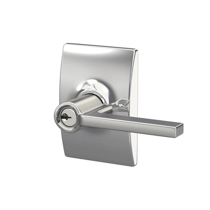 Schlage F51A LAT 625 CEN Century Collection Latitude Keyed Entry Lever, Bright Chrome