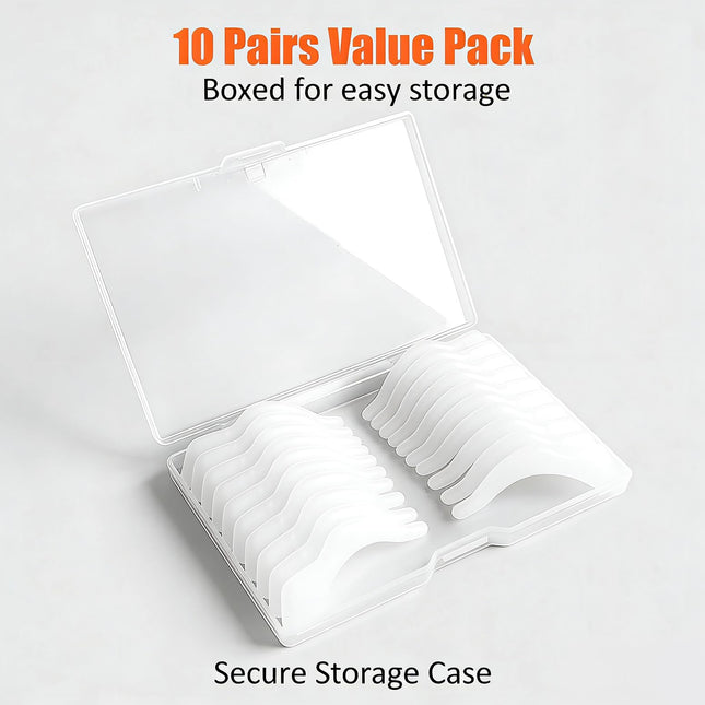 PTSLKHN Soft Silicone Eyeglass Ear Hooks, 10 Pairs of Non-Slip Eyeglasses Ear Grips for Glasses, Sunglasses, Reading Glasses, Clear, 42 * 11mm