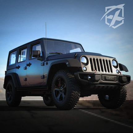 Xprite 3 Piece Heavy Duty Aluminum Door Handle Set Compatible with 2007-2018 Jeep Wrangler JK