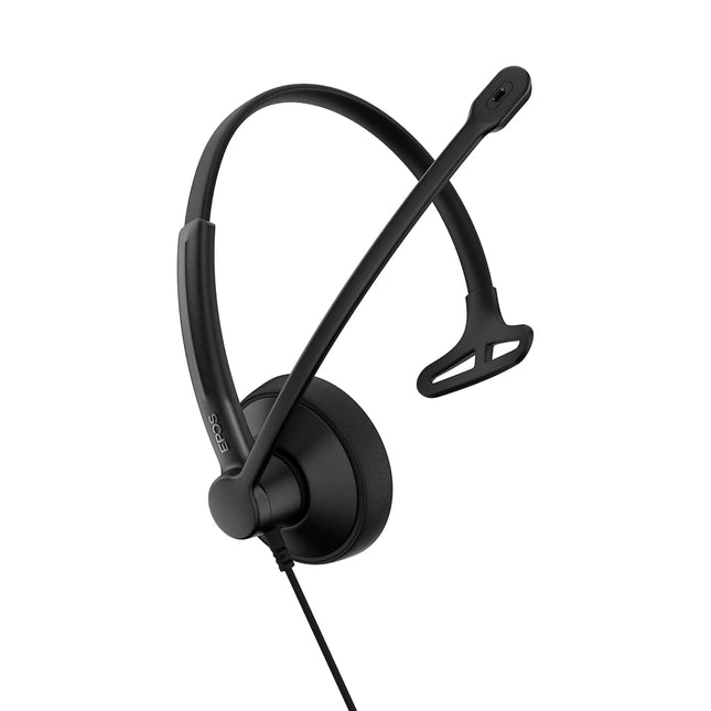 EPOS IMPACT 100 MS Mono USB-C+A Headset with Microphone, Microsoft Teams Certified, Noise-Cancelling, Lightweight, Soft Silicone Side Support, USB Adapter, Call Control, UC Professional Use
