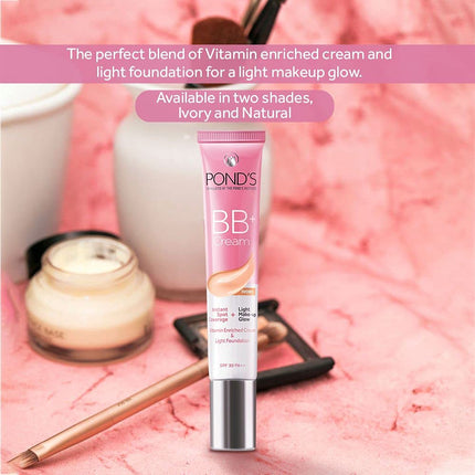 POND'S Bright Miracle BB+ Cream Ivory Lightweight Foundation Cream 18g