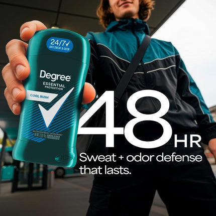 Degree Men Original Antiperspirant Deodorant Cool Rush Twin Pack 48-Hour Sweat & Odor Protection Antiperspirant For Men 2.7 oz