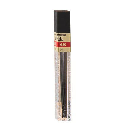 Pentel Super Hi-Polymer Lead Refill, 0.5mm, Fine, 4B, 144 Pieces of Lead (C505-4B)