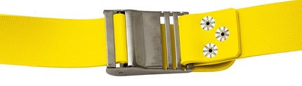 CRESSI Unisex Adult Quick Release Elastic Belt With Metal Buckle Underwater Weight Belt - Yellow/Silver, 140 cm