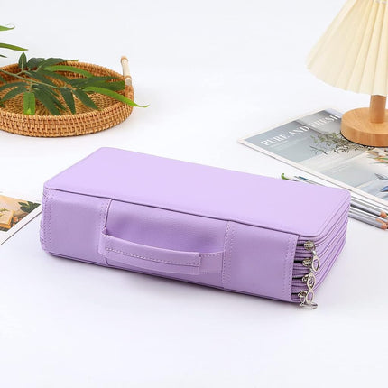 Lbxgap Individual Slots Pencil Holder, Purple, 300, Portable,travel