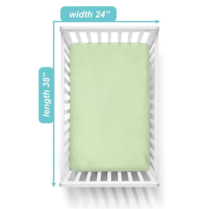 Sábana ajustable para cuna portátil/mini cuna de American Baby Company, chenilla extrasuave, color apio, para niños y niñas