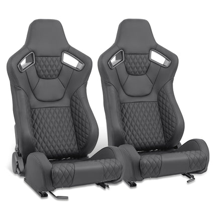 DNA MOTORING Pair of Universal Reclinable Racing S