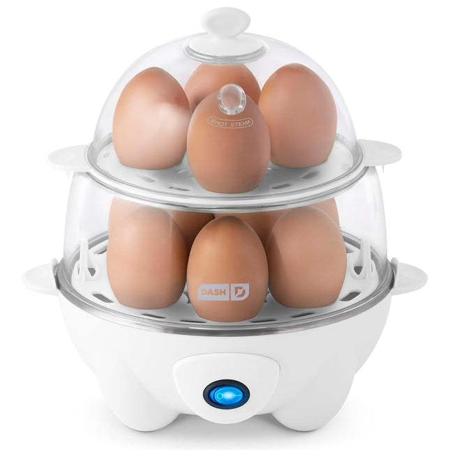 Dash Deluxe Rapid Egg Cooker for Hard Boiled, Poac