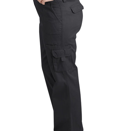 Dickies Women's Plus-Size Relaxed Cargo Pant, Rinsed Black, 24