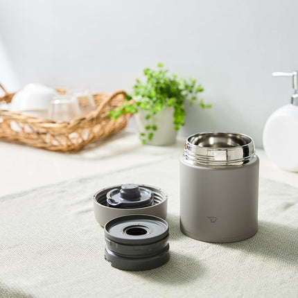 Zojiri SW-LA30-HM Soup Jar, 10.1 fl oz (300 ml), Soup Bowl Size, Delicious Hot & Cold Retention, Dishwasher Safe, Easy to Clean, Seamless Lunch, Wide Mouth, Cloud Gray