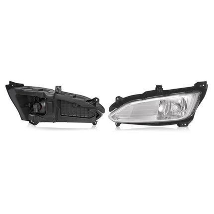 HECASA Pair Fog Light Compatible with 2013-2016 Hyundai Santa Fe Sport Halogen Front Bumper Driving Fog Lamp Clear Lens Plastic Driver & Passenger Side