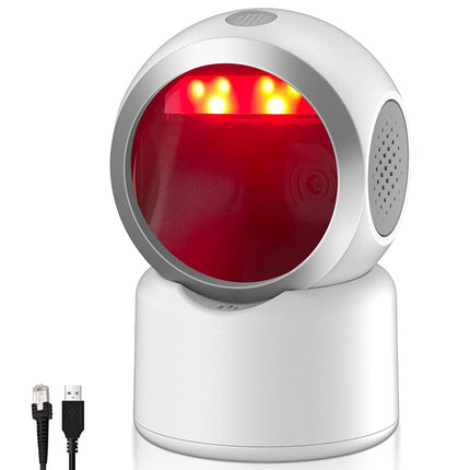 2D QR Barcode Scanner Omnidirectional Hands-Free U