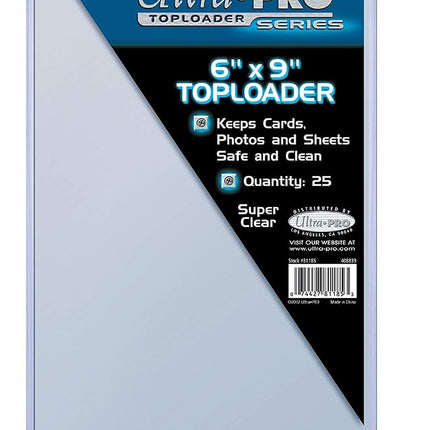 Ultra Pro 6" X 9" Toploader 25ct