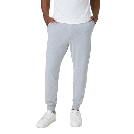 Hanes Men's Originals Cotton Joggers, Jersey Sweatpants Pockets, 30" Inseam, Light Steel, Medium