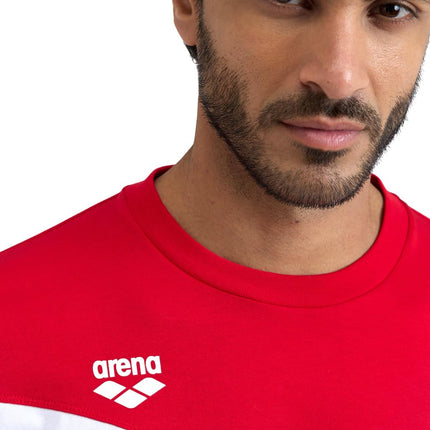 ARENA Men's Colour Block T-Shirt, Red-White-Navy, XS