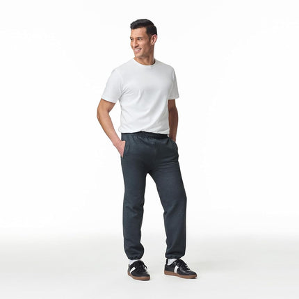 Gildan Adult Fleece Elastic Bottom Sweatpants with Pockets, Style G18100, Dark Heather, XXL