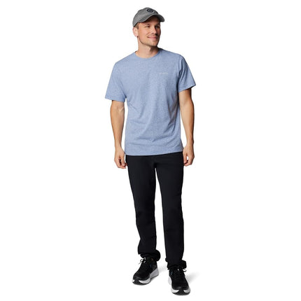 Columbia Men's Thistletown Hills Short Sleeve, Mountain Blue Heather, X-Small