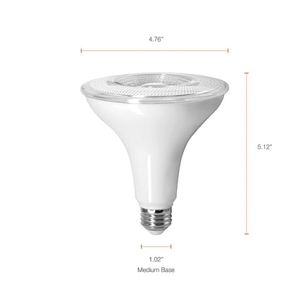 Bombilla LED Sylvania PAR38 de anochecer a amanecer con sensor de luz de encendido/apagado automático, 120W=14W, 1250 lúmenes, 3000K, blanco brillante - Paquete de 4 (41279)