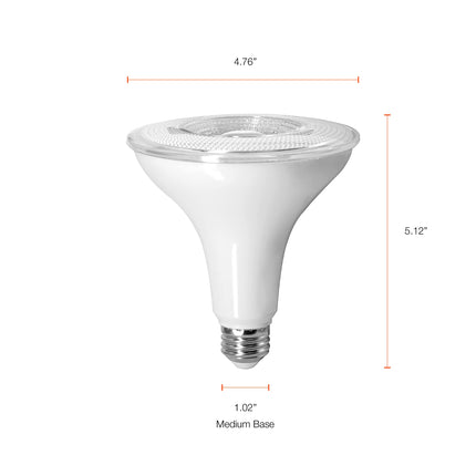 Sylvania Dusk to Dawn PAR38 LED Light Bulb with Auto On/Off Light Sensor, 120W=14W, 1250 Lumens, 5000K, Daylight - 1 Pack (41363)