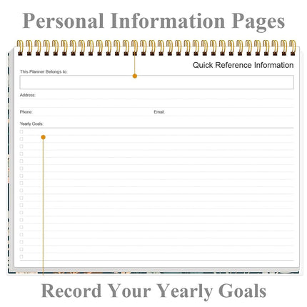 Weekly Productivity Planner - 8.5" x 11" Dashboard Desk Notepad Has 6 Focus Areas to List Tasks for Goals, Projects, Clients, Academic or Meal-Organize Your Daily Work Efficiently, 54 Weeks, Flower-C