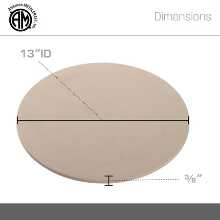 Piedra para hornear pizza, redonda de 33 cm, apta para lavavajillas, de cerámica