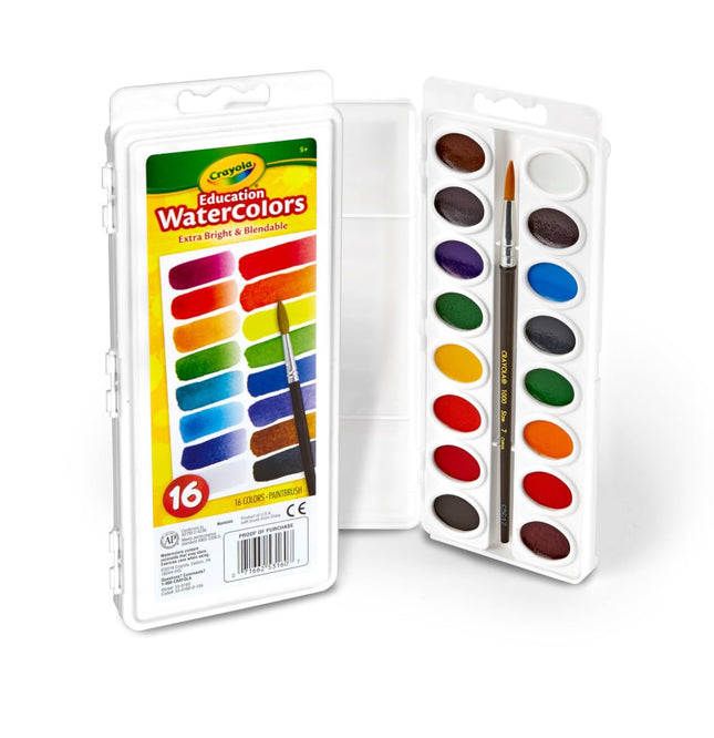 Watercolors, 16 Assorted Colors