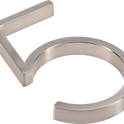 Distinctions 844705 Upgraded 5" Brushed Nickel Floating House Number 5